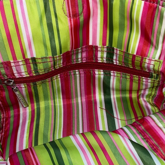 Hadaki Floral Pink and Green Tote Bag by Hadaki Nylon Comes with Shoulder Strap - Picture 7 of 8